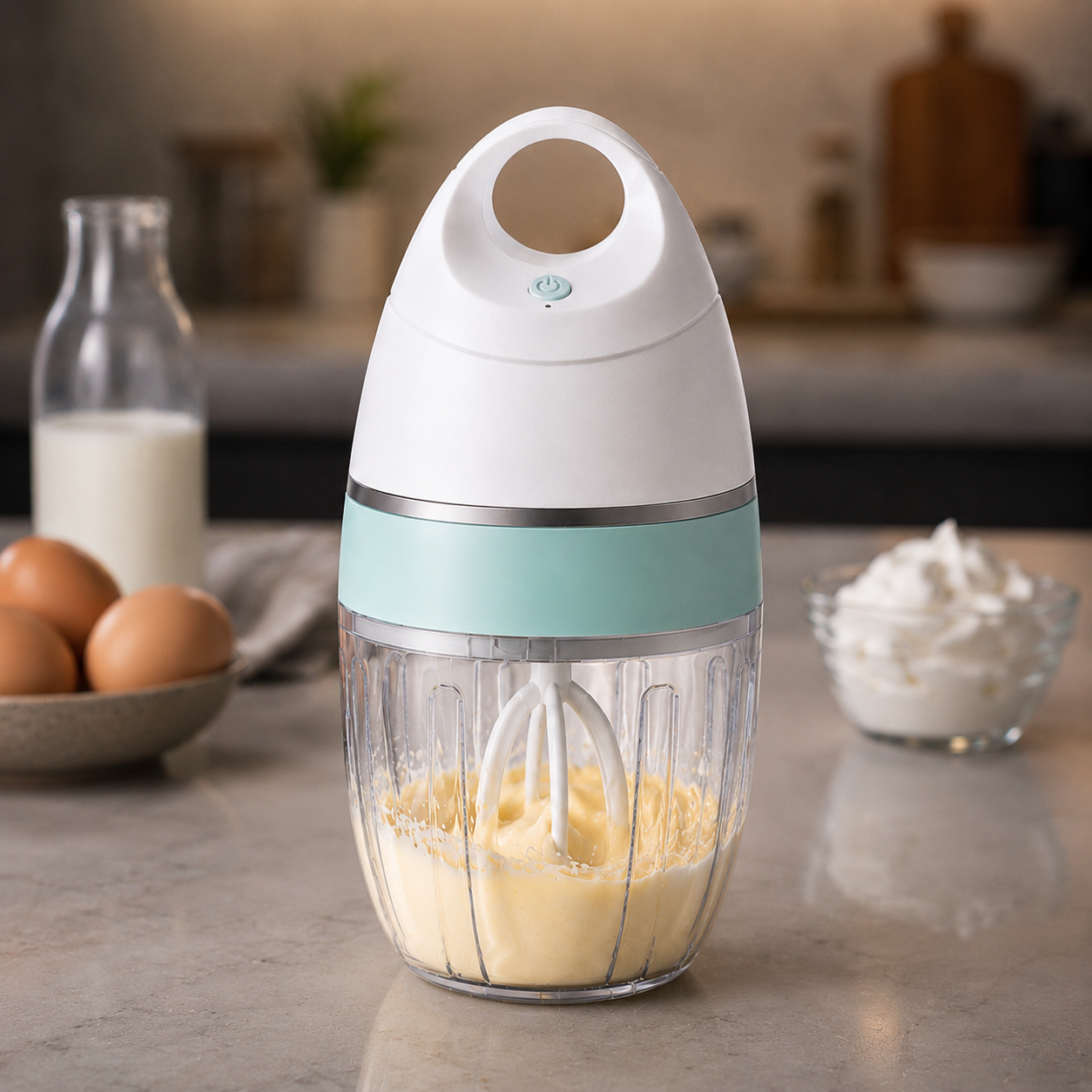 Electric Milk Frother Handheld Whisk Egg Beater Foam Maker USB Rechargeable Drink Mixer Coffee Latte Matcha Whipped Cream Cappuccino Hot Chocolate Egg Mixer Kitchen Gadget