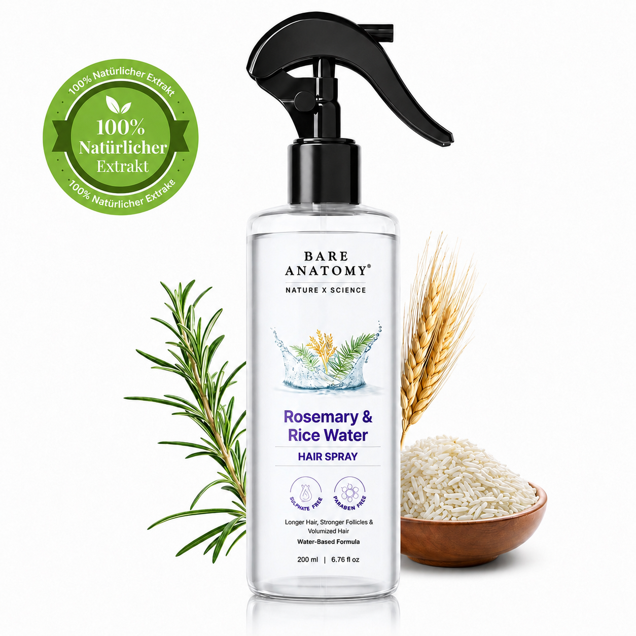 Rosemary & Rice Water Hair Spray