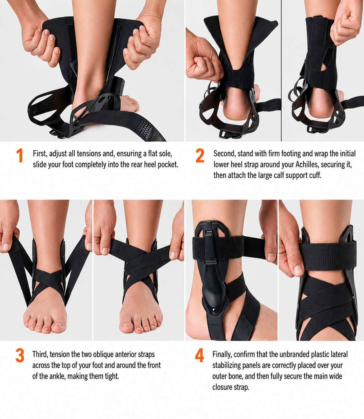 Ankle Brace for Sprained Ankle – Ankle Support for Plantar Fasciitis, Achilles Tendonitis & Ankle Relief | Compression Sleeve Wrap for Women & Men