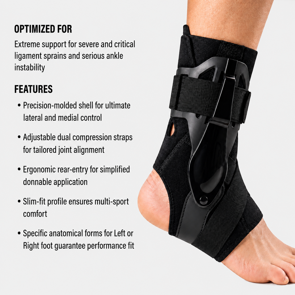 Ankle Brace for Sprained Ankle – Ankle Support for Plantar Fasciitis, Achilles Tendonitis & Ankle Pain Relief | Compression Sleeve Wrap for Women & Men